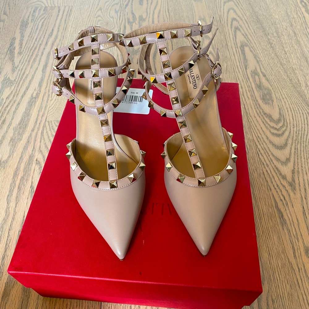 Valentino Rockstud Ankle Cage Pump 65 mm